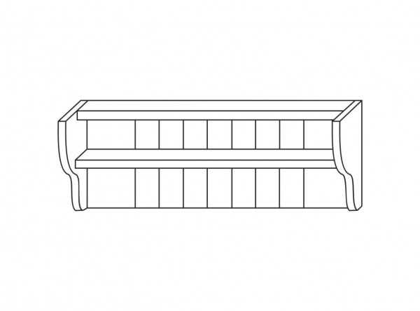  Полка навесная Т60 (дуб снежный / белый)