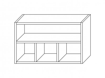 Полка навесная 60/36-4N (белый)